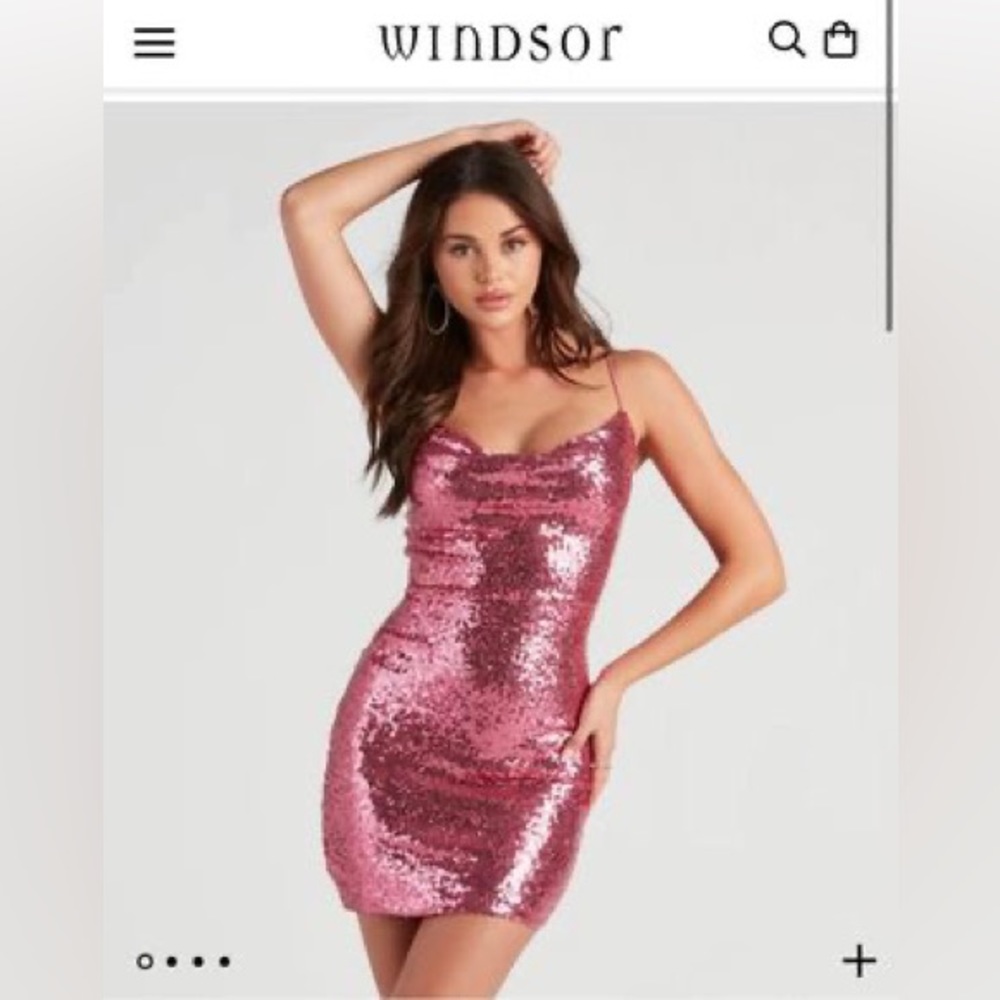 Jolene Pink Sleeveless Sequin Mini Dress